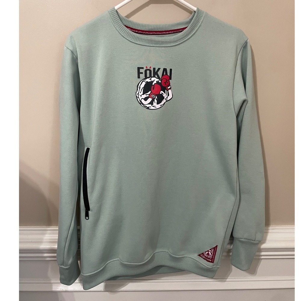 Fokai F-Sharp Guam Mens Size M Sage Green Boxing MMA Graphic Sweatshirt